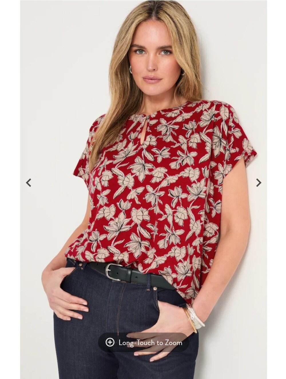 J. Jill Shirred Keyhole Top- MP